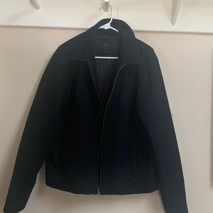 Mens Cropped Black Casual Jacket